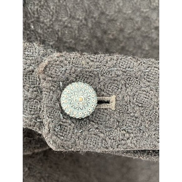 TAHARI Black Wool Blend‎ Belted Midi Jacket Size M - Picture 3 of 10